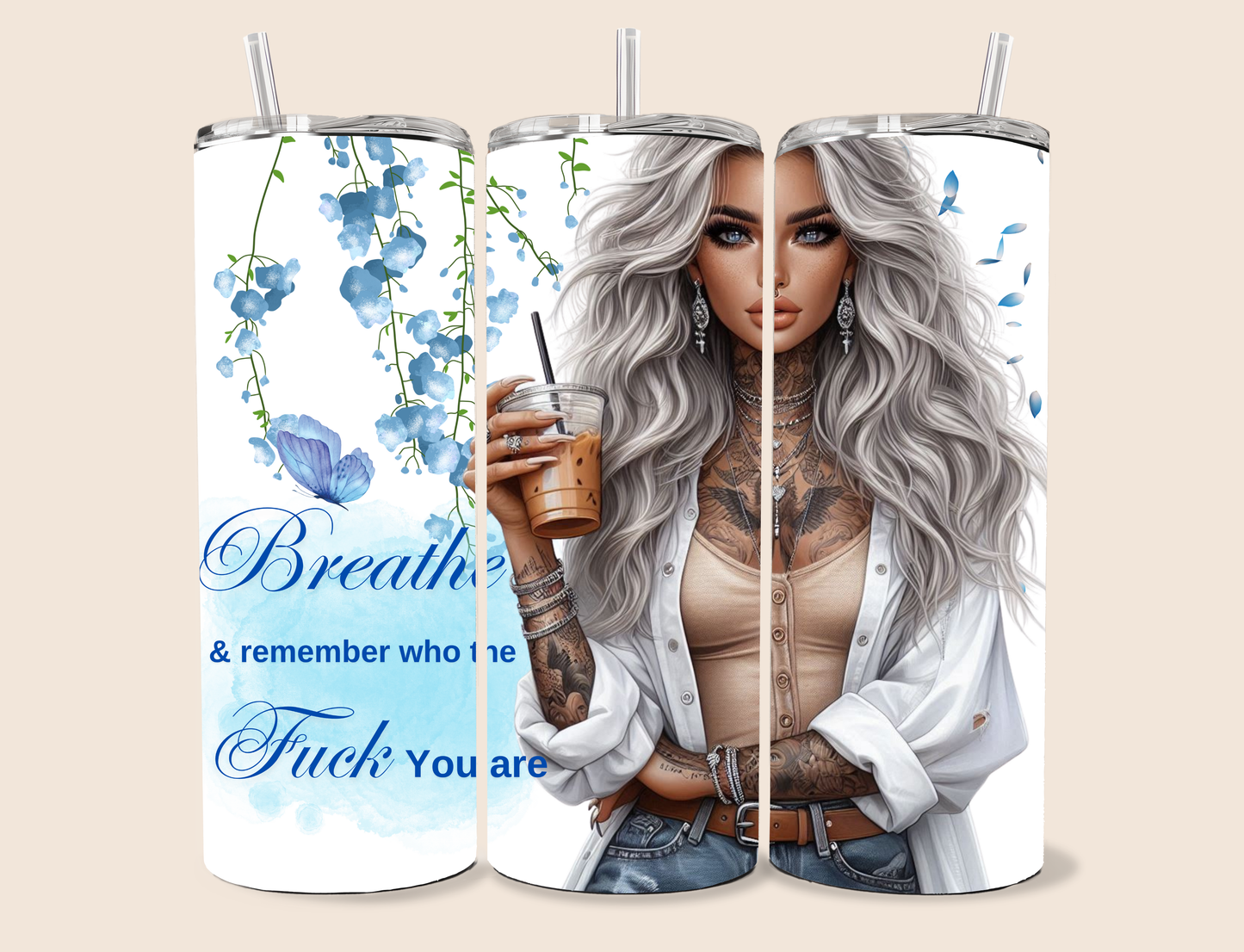 Breathe, 20oz stainless steel Tumbler