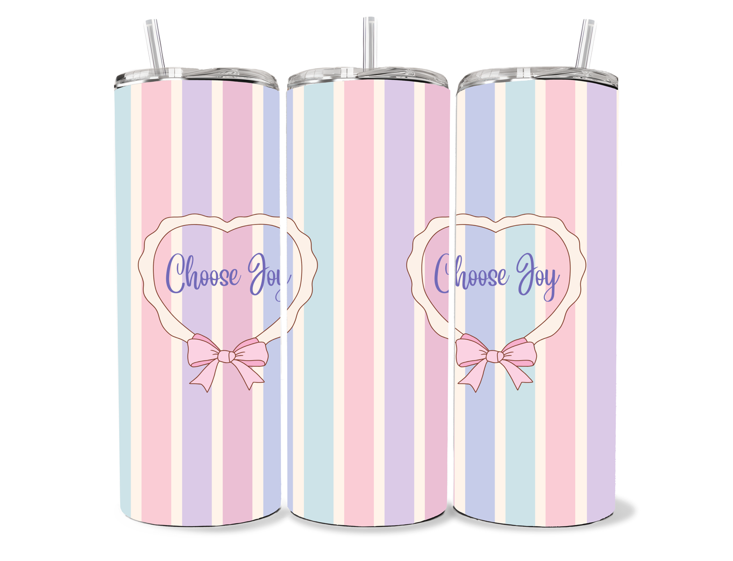 Choose Joy – Pastel Affirmation 20oz stainless steel Tumbler