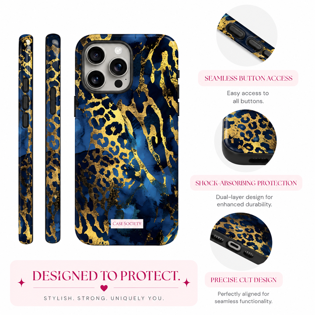 Sapphire Leopard MagSafe Case