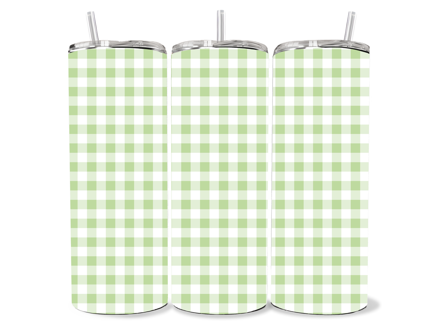 Pastel Green Gingham, 20oz stainless steel Tumbler