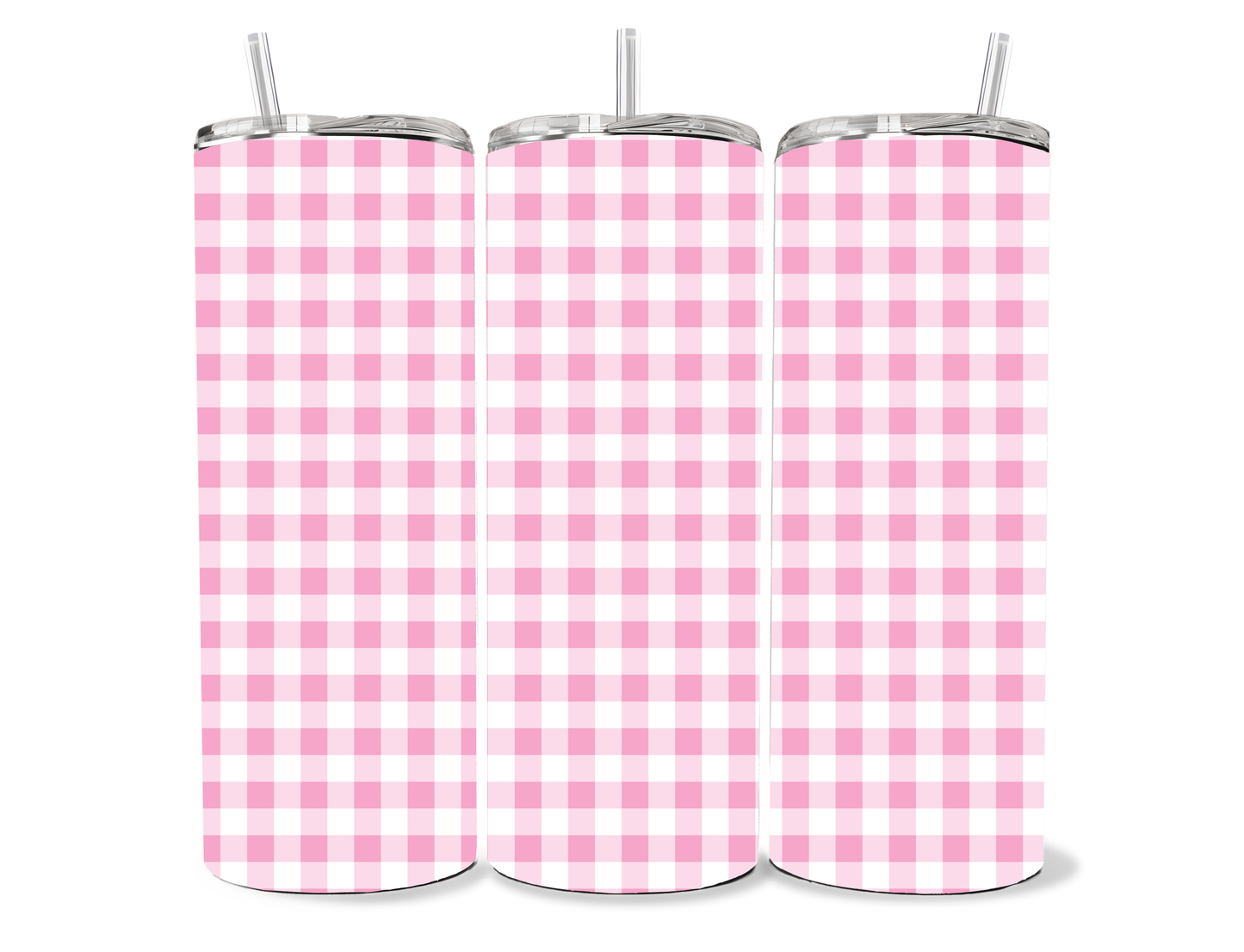 Pastel Pink Gingham, 20oz stainless steel Tumbler