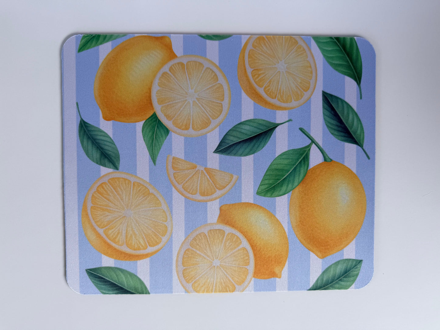 🍋 Lemon Stripe Mouse Pad