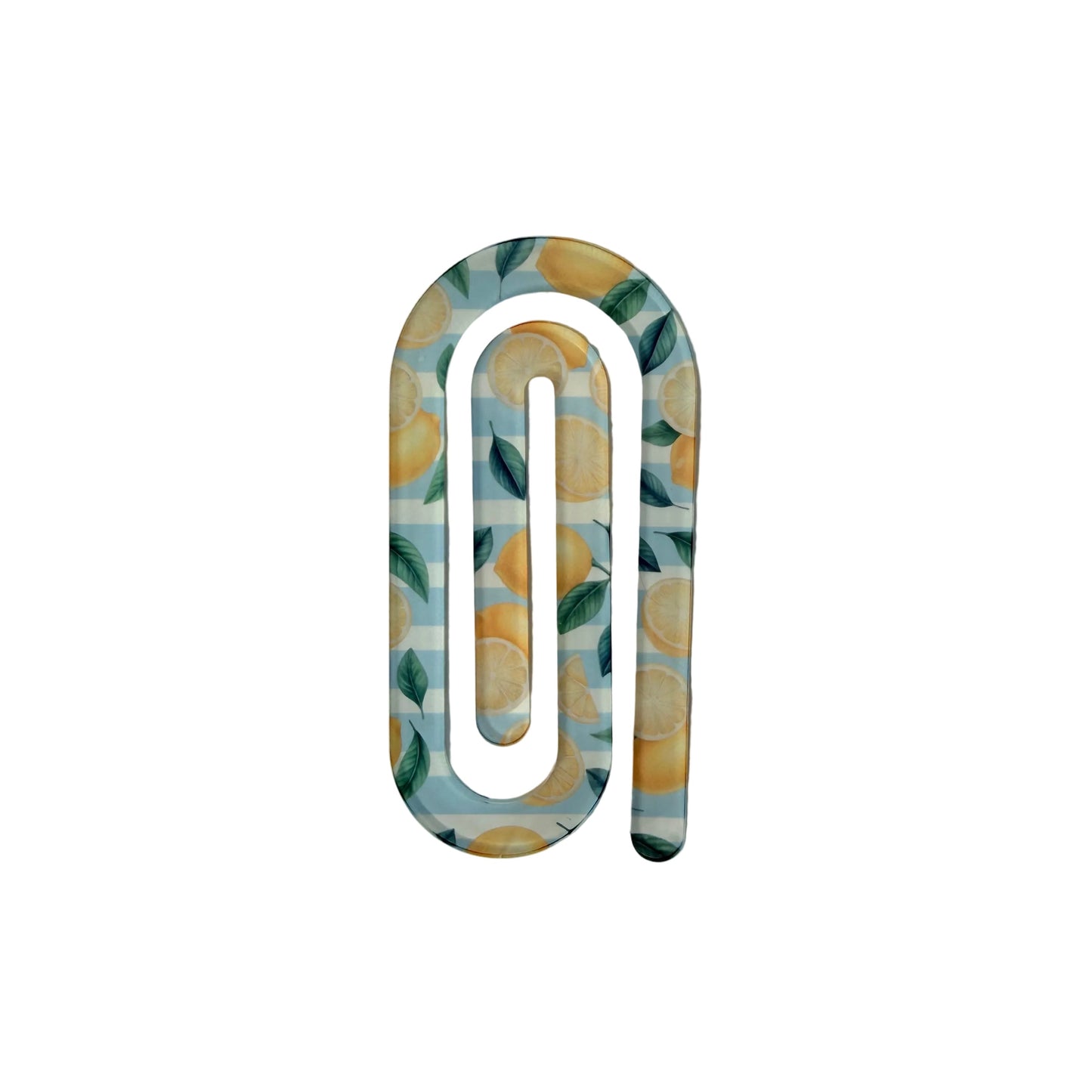 ๐ Lemon Stripe Acrylic Jumbo Paperclip