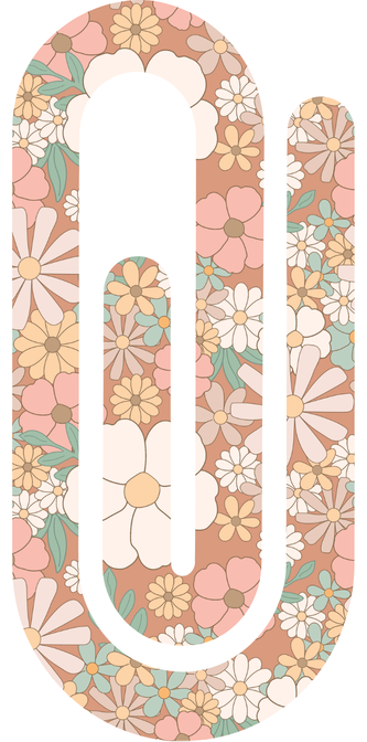 🌼 Boho Bloom Acrylic Jumbo Paperclip