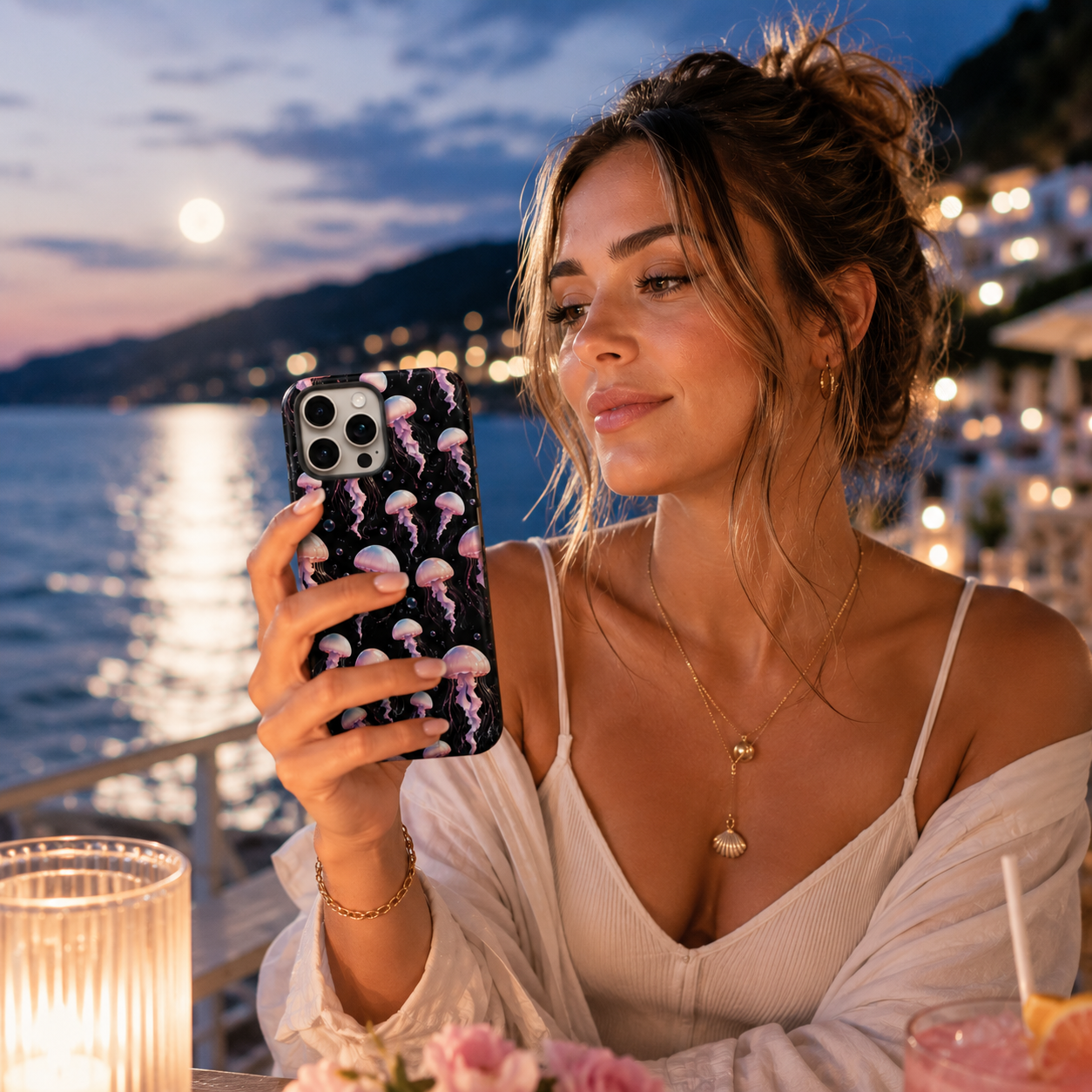 Moonlit Jelly iPhone Tough Case