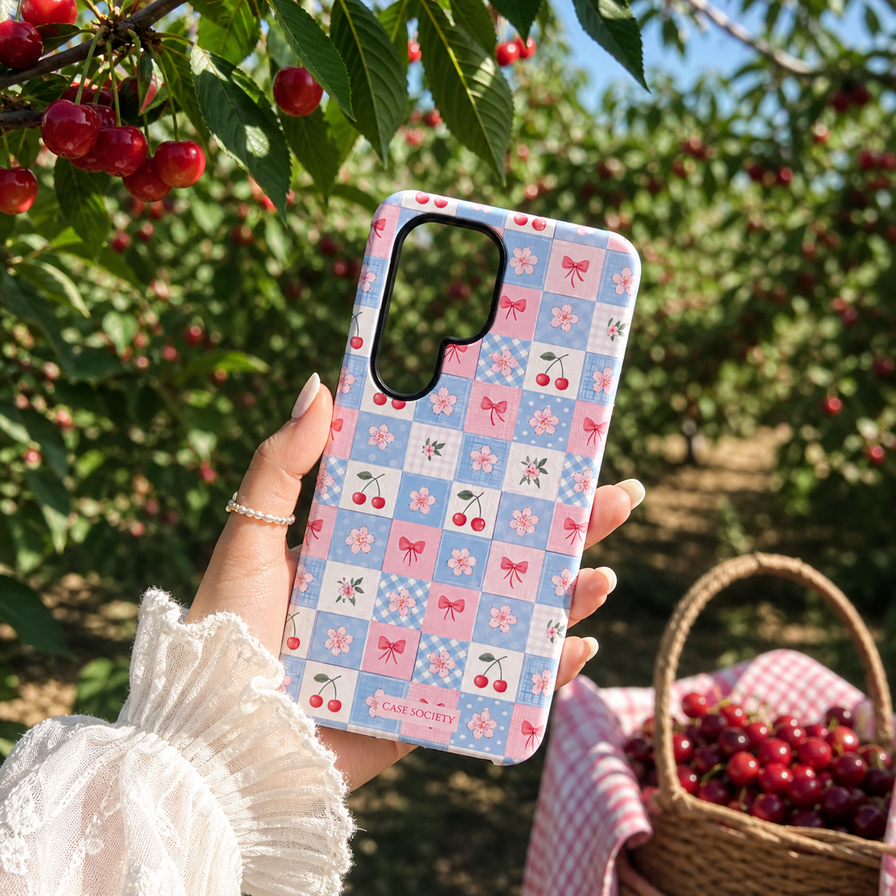 Cherry Check MagSafe Case Samsung