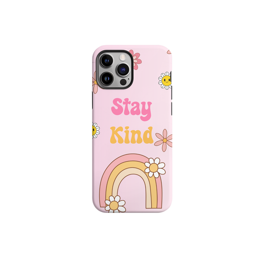 Stay Kind – Retro Rainbow MagSafe Phone Case