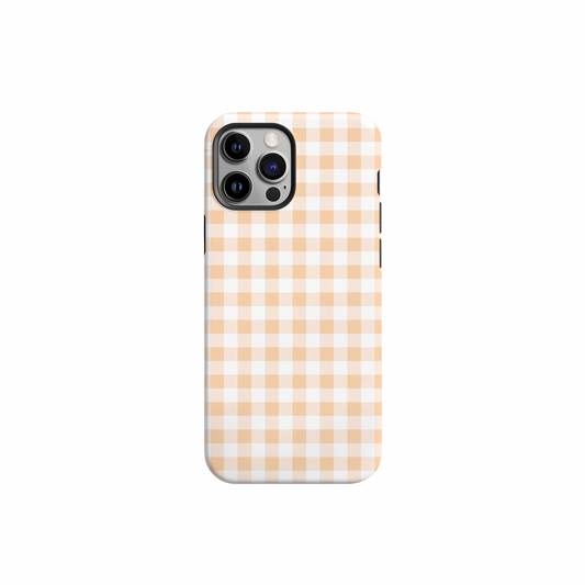 Pastel orange  Gingham