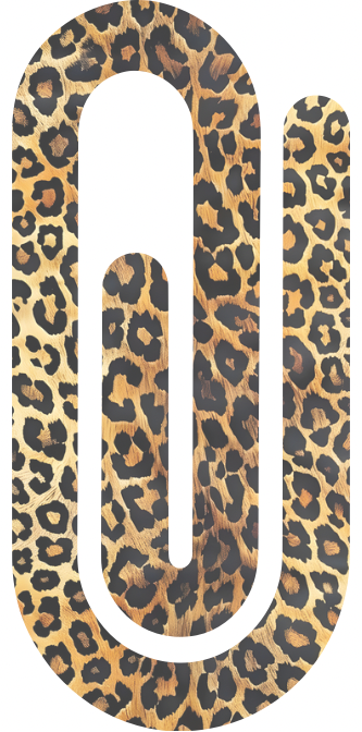 🐆 Jumbo Acrylic Paper Clip – Wild Luxe Leopard
