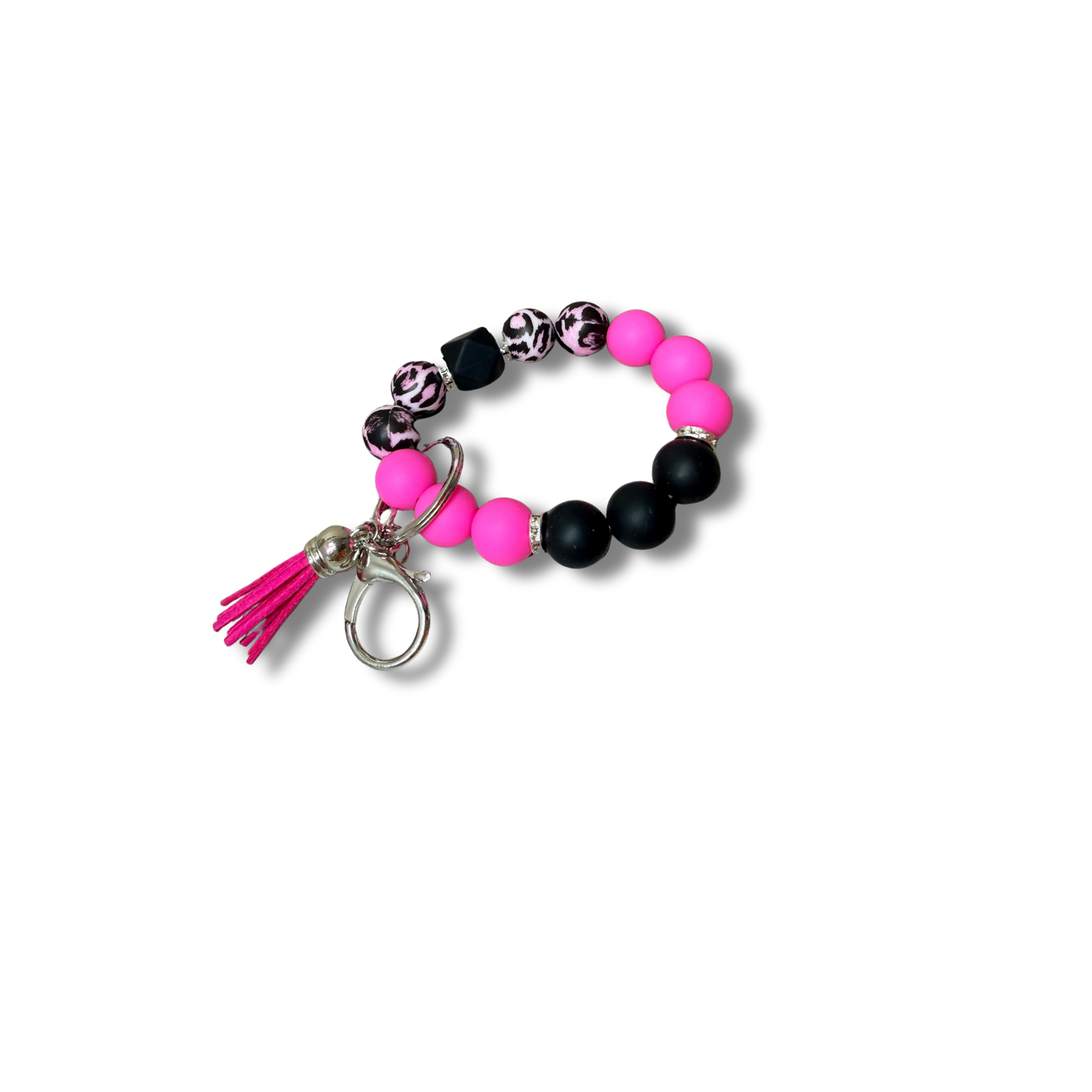 Silicon beaded wristlet.