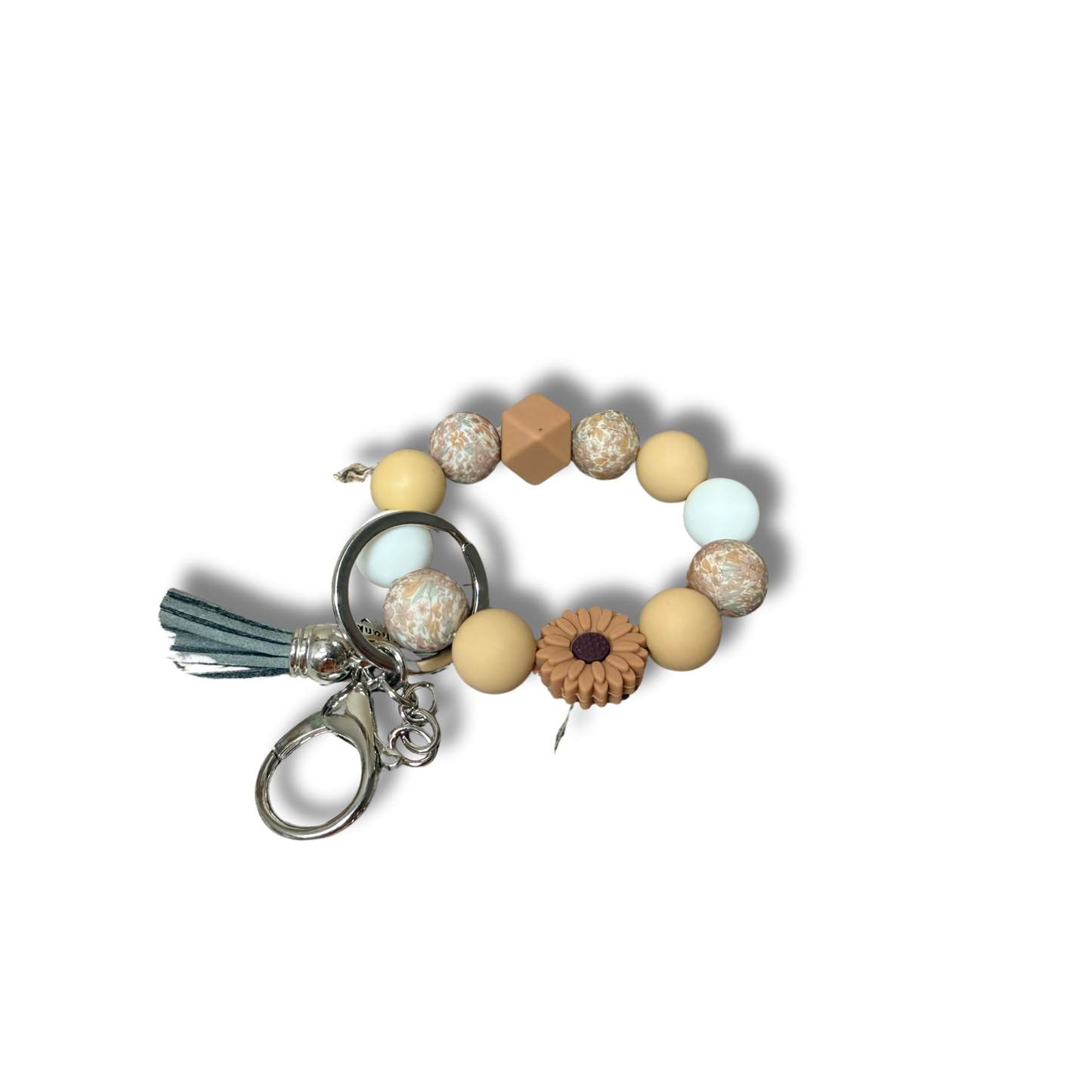 Silicon beaded wristlet.
