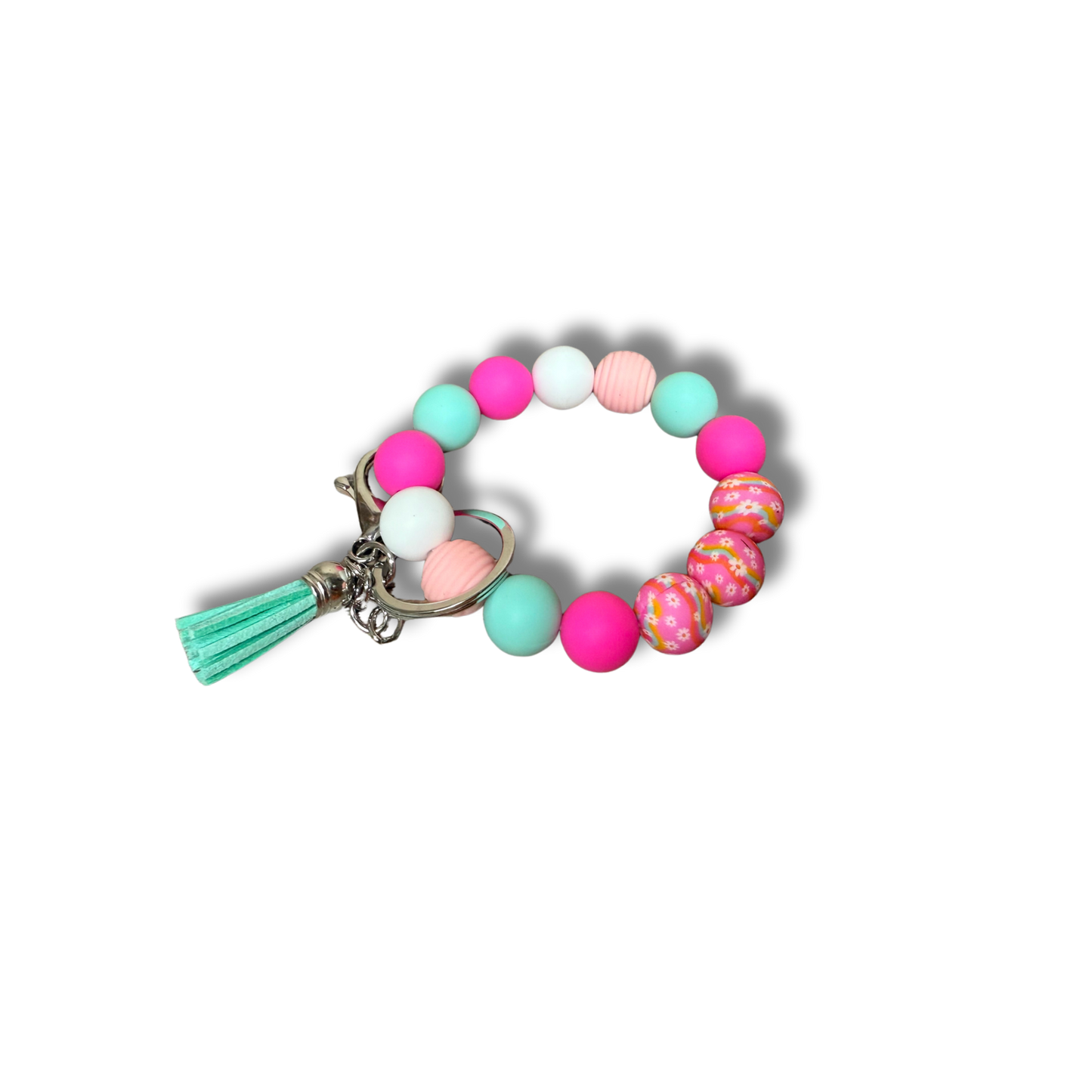 Silicon beaded wristlet.