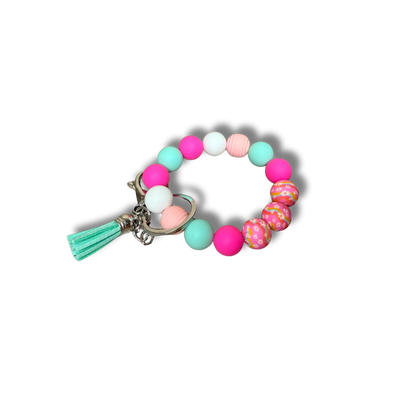 Silicon beaded wristlet.