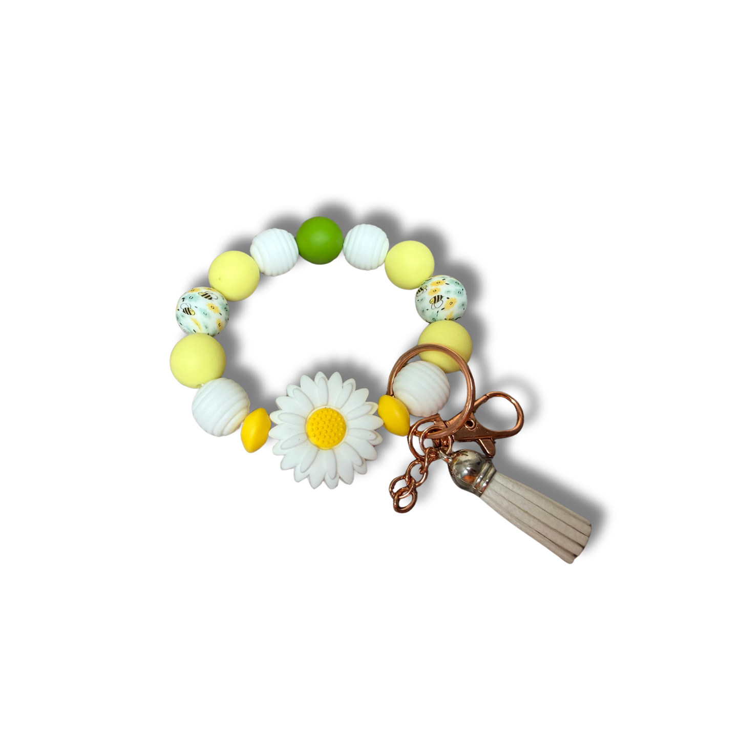 Silicon beaded wristlet.