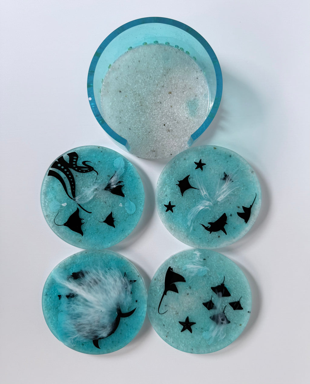Handmade Resin Coasters – Set of 4
