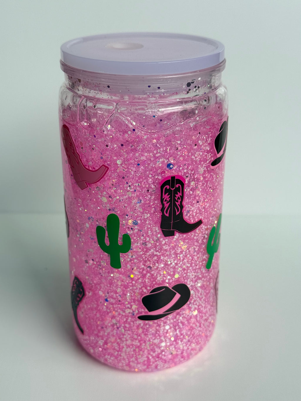 16oz Acrylic snow globe Tumbler