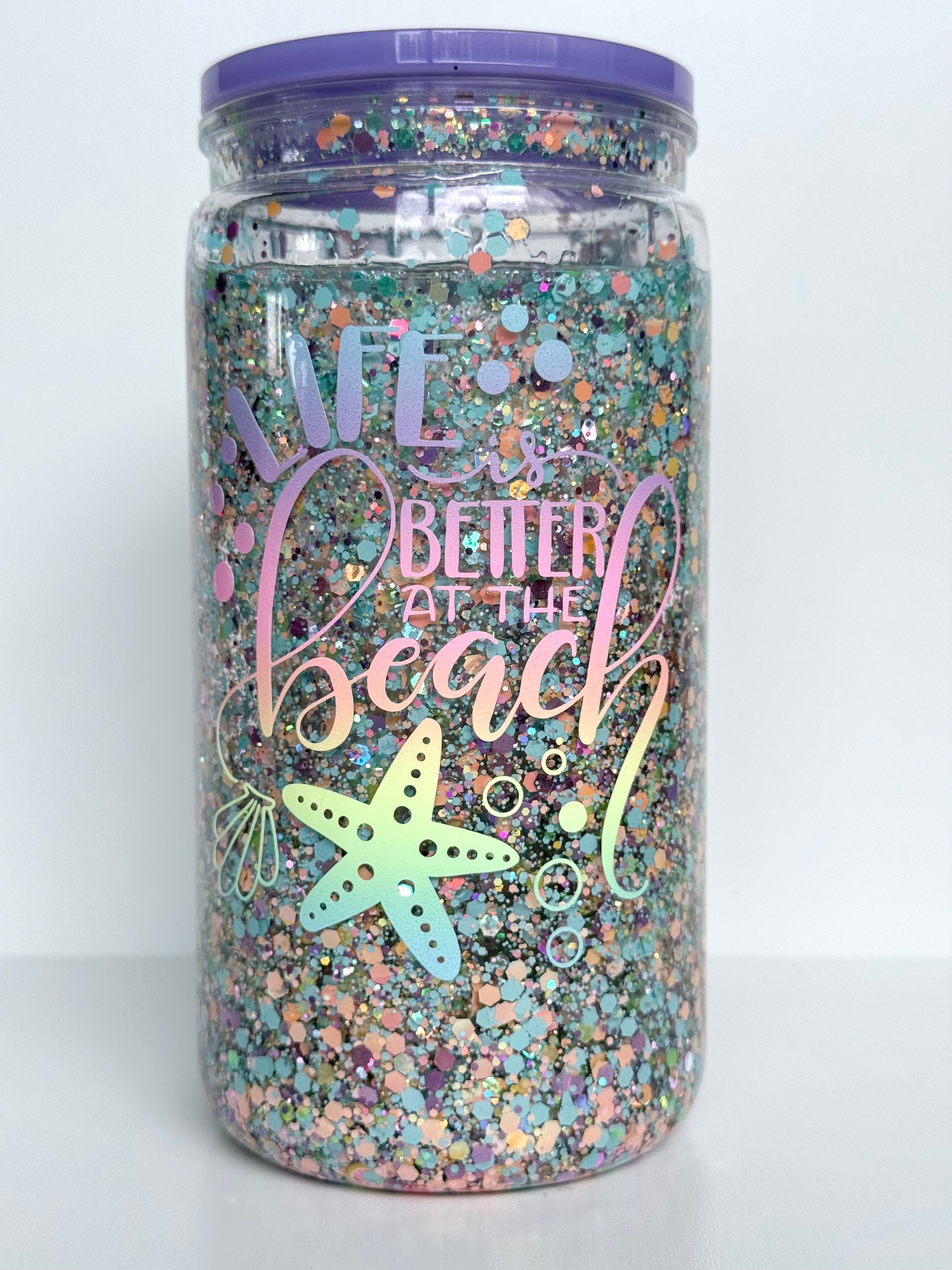 16oz Acrylic snow globe Tumbler
