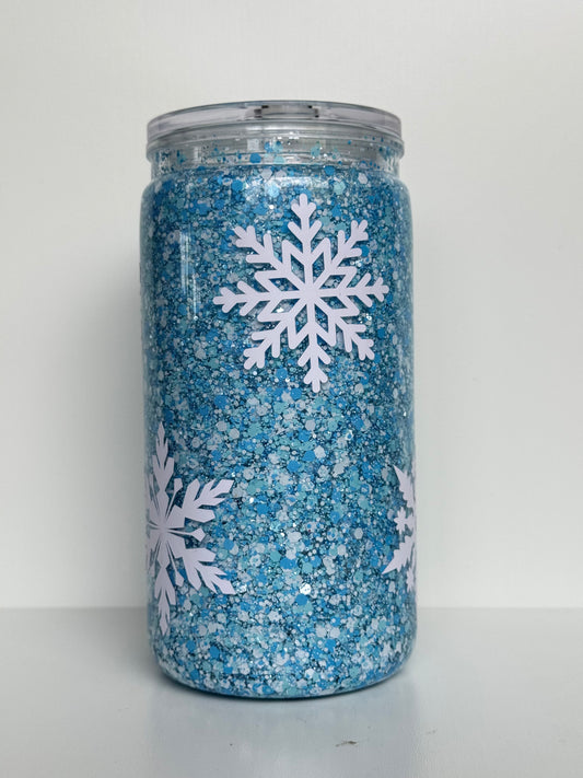 16oz Acrylic snow globe Tumbler