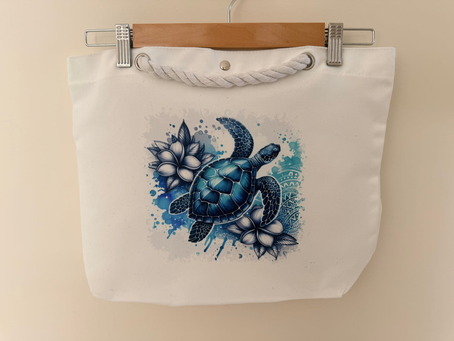 Blue Turtle Tote Bag