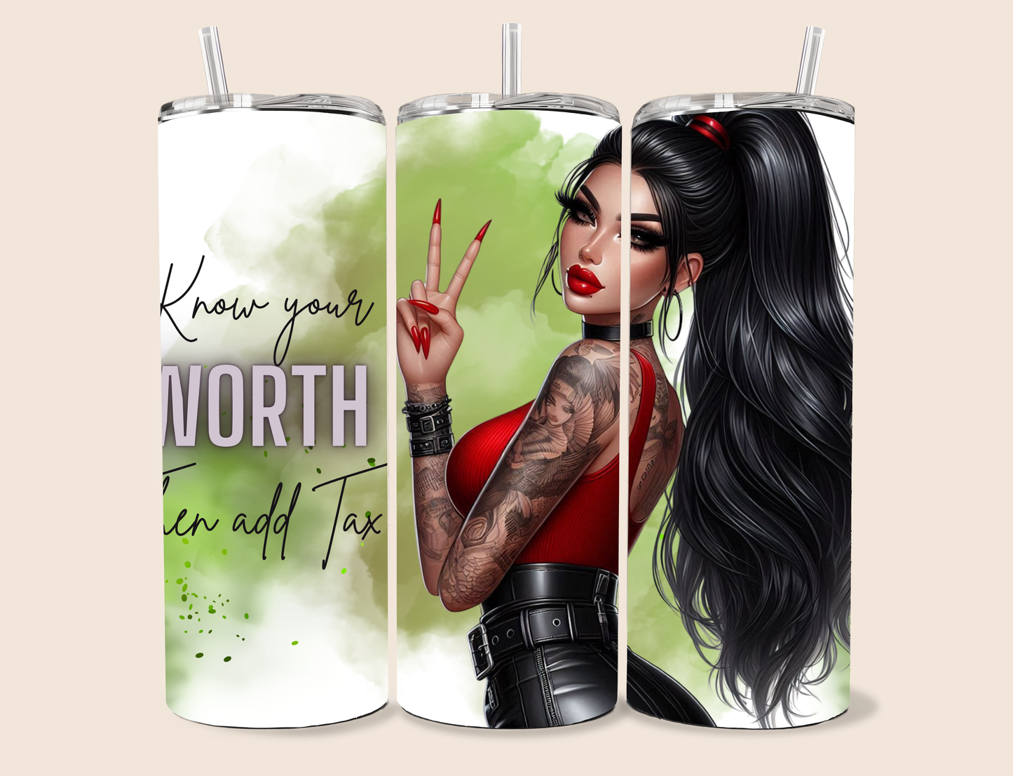 Know your Worth, 20oz stainless steel Tumbler