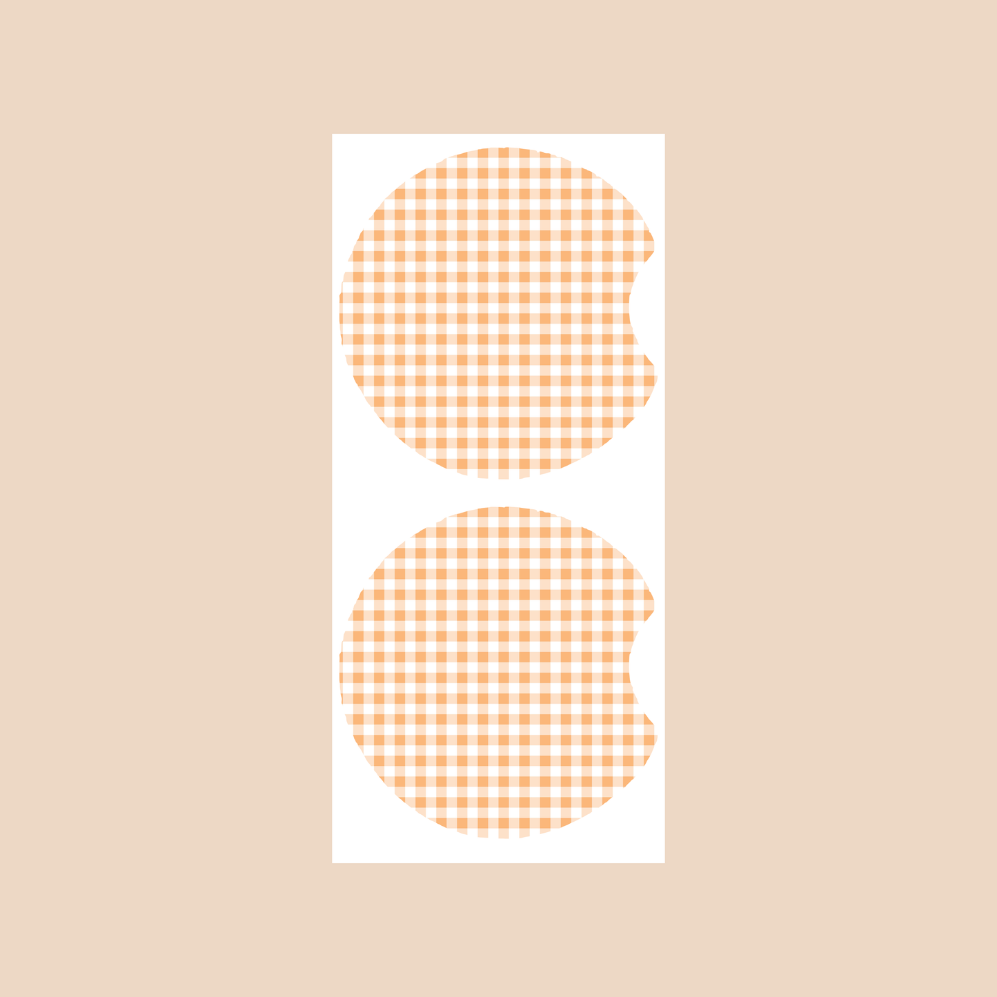 Orange Pastel Gingham