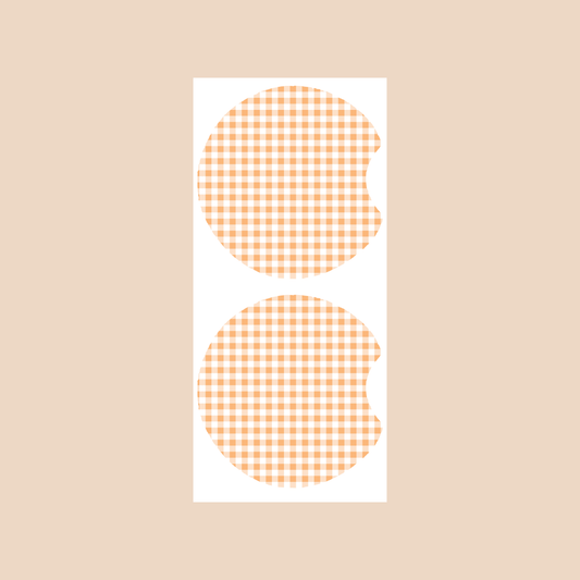 Orange Pastel Gingham