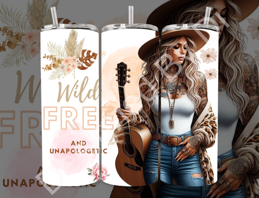 Wild and Free 20oz Tumbler Digital Download